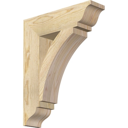Ekena Millwork Thorton Traditional Rough Sawn Bracket, Douglas Fir, 4"W x 16"D x 20"H BKT04X16X20THR01RDF